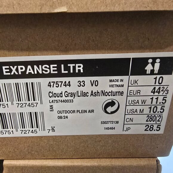 Salomon XT-6 Expanse LTR Leather Sneakers L47574400 Cloud Gray Lilac Mens 10.5 - Picture 10 of 14